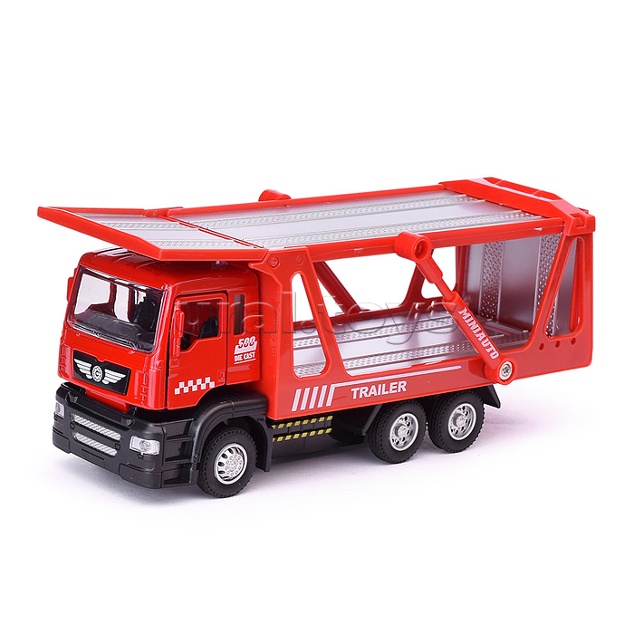 Автовоз с импортной машиной, в коробке