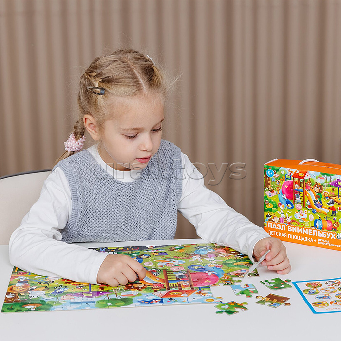 Пазл 80 "Детская площадка" Виммельбух