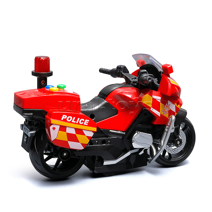 Машина "Полицейский мотоцикл" 1:20,  цвет красный, в коробке