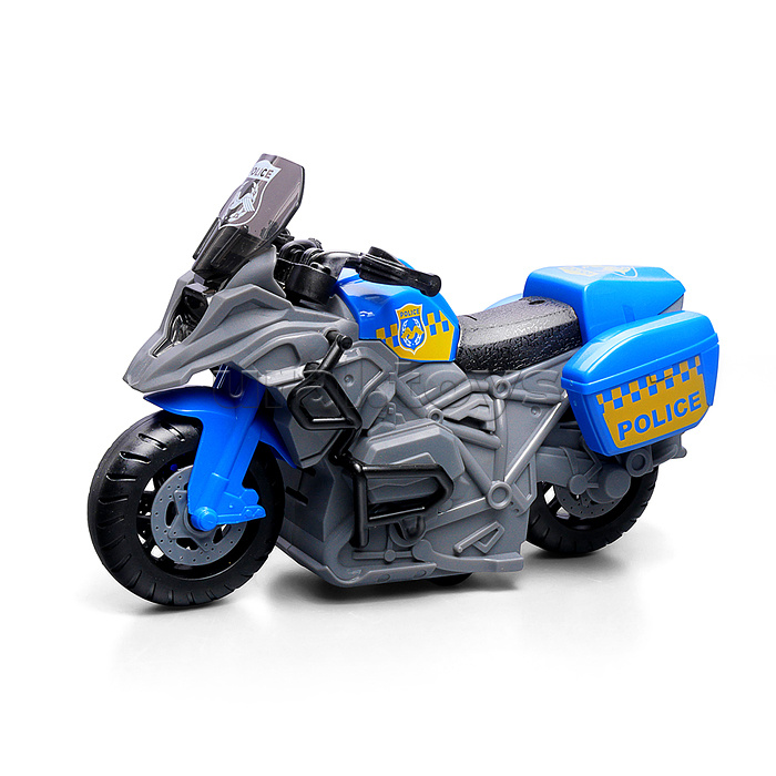 Мотоцикл "Полицейский байк" 1:20 (свет, звук) в коробке (цвет синий)