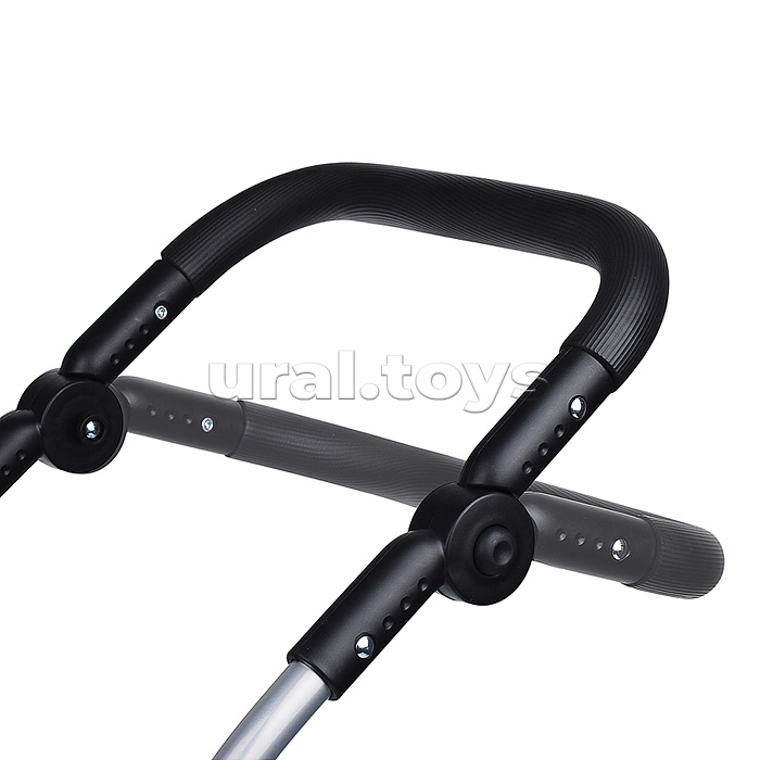 Коляска для кукол 3-колесная, металлическая, прогулочная, с тентом, с корзиной,цвет бордовый, в пакете