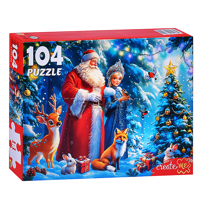 Пазлы 104 "Сказка у новогодней елки"