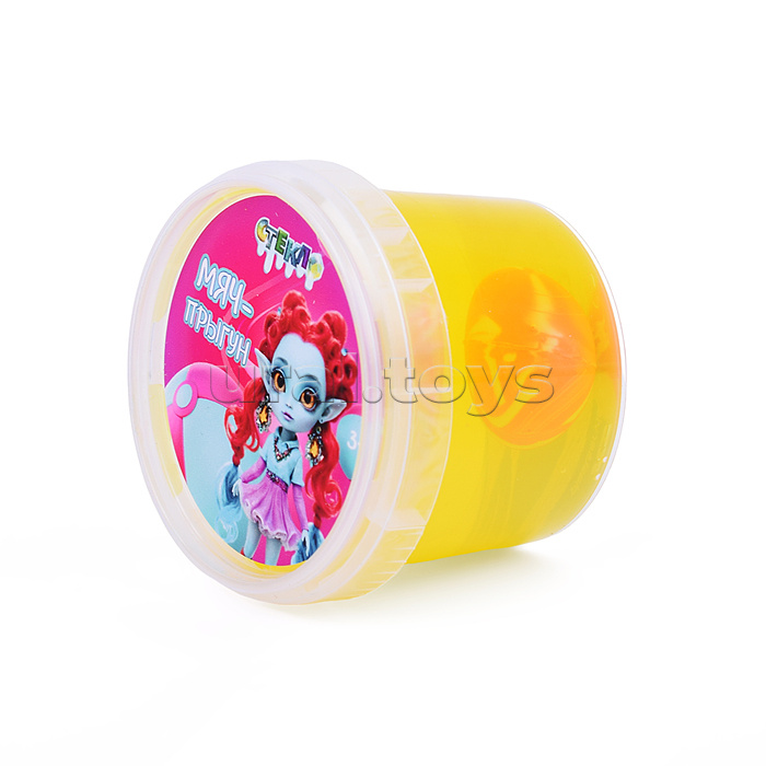 Слайм "Стекло" 90 гр жёлтый Мяч-Прыгун