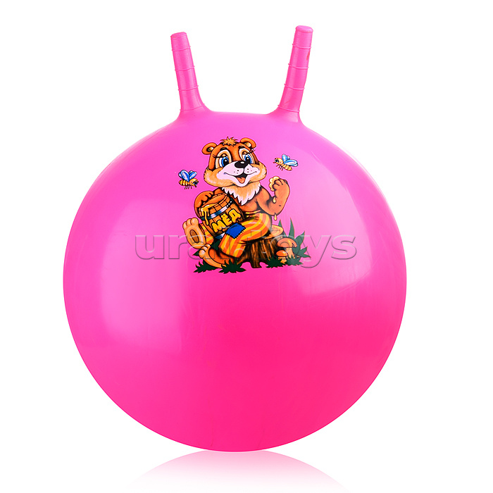 Мяч с рожками 55см "Зверята" (цвет в ассортименте)