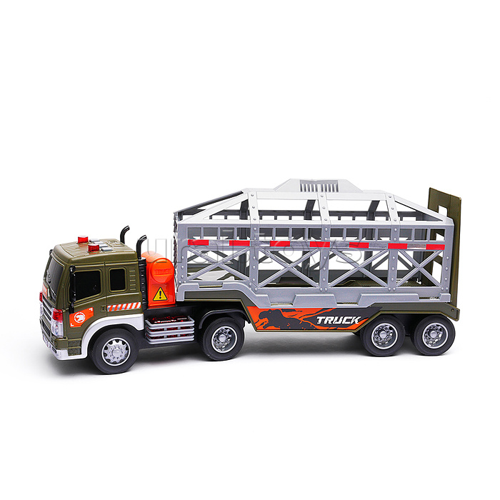 Машина "Дино перевозчик" 1:16 (свет, звук) в коробке