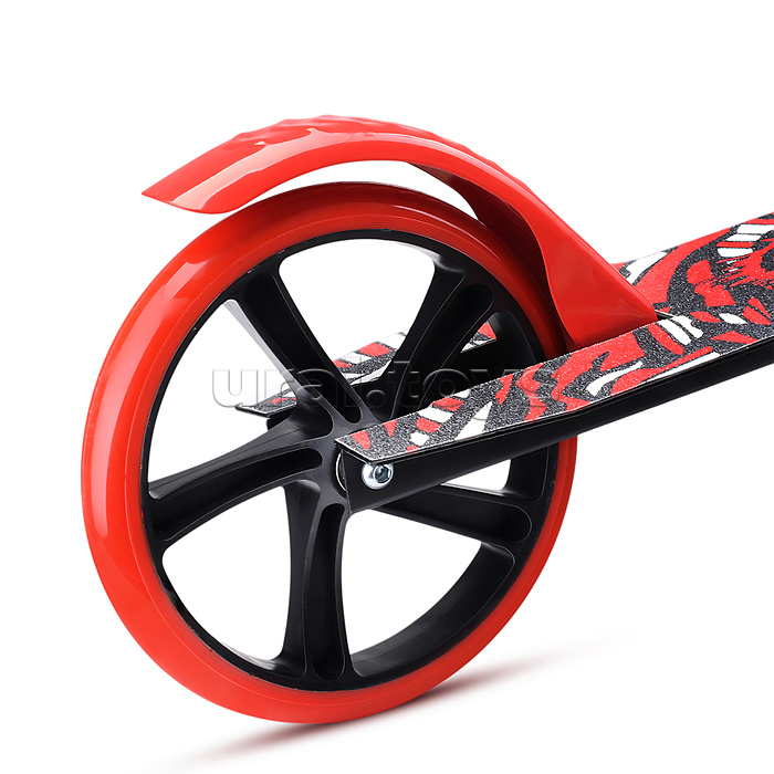 Самокат 2-х кол., красный, d 200 мм., PU, в коробке