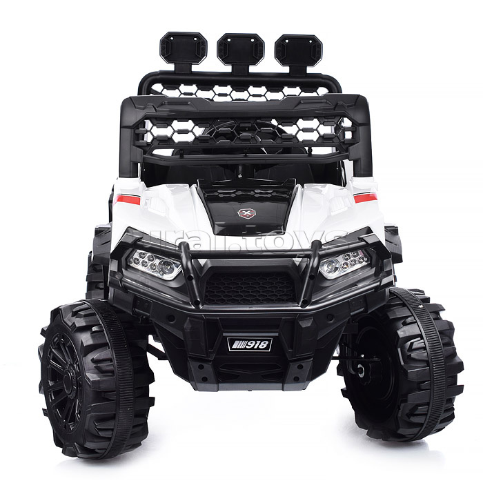 Электромобиль "Багги лайт" с р/у управлением, четырехколесный, двухместный, двойной привод (белый)