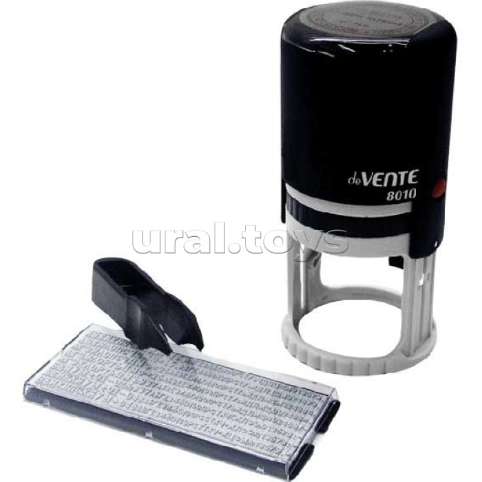 Печать автоматическая самонаборная 8010, однокруговая d=40 мм круглая, в комплекте с основной кассой и пинцетом, в блистере