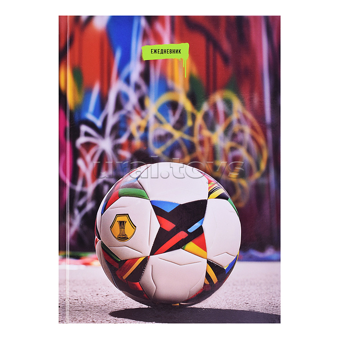 Ежедневник 80л. А5 "Яркий футбольный мяч"