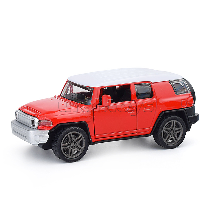 Красная инерционная машинка Внедорожник die-cast,1:32, открывающиеся двери