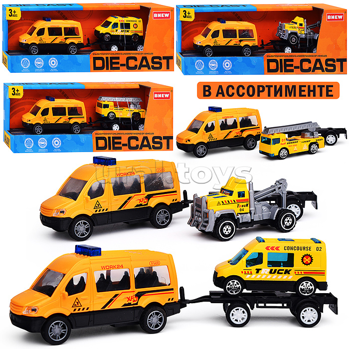 Машина "Стройка" металл, в коробке