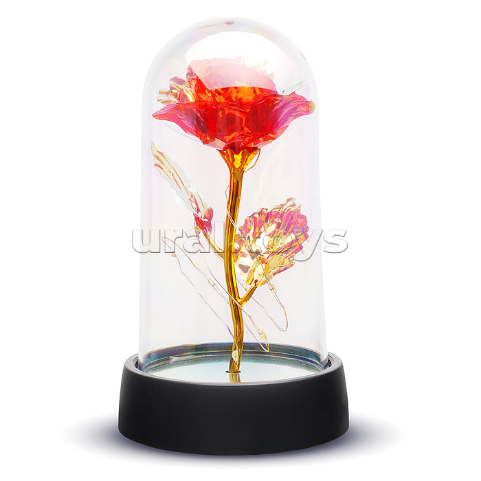 Светильник "Волшебный цветок" в коробке (красный)