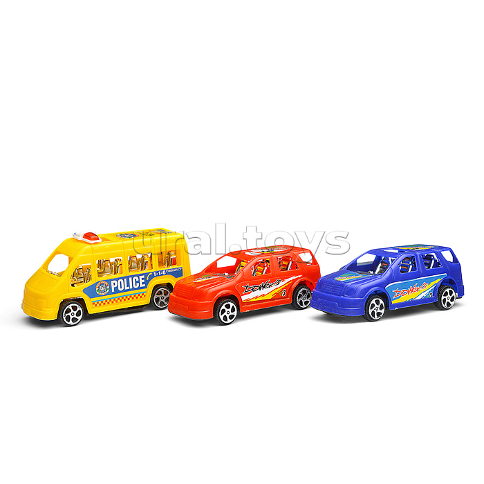 Автовоз "Автодрайв" с машинками, в пакете