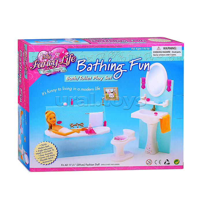 Набор мебели для кукол "Ванная комната" в коробке