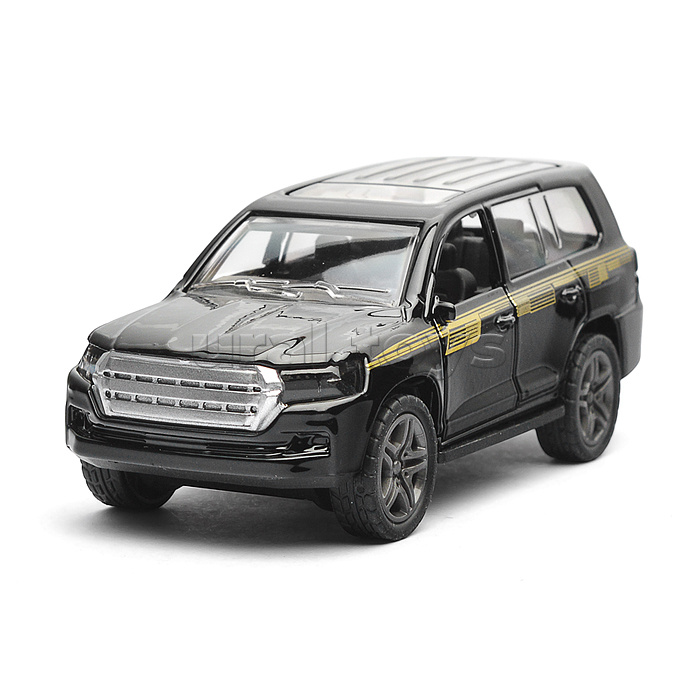 Чёрная инерционная машинка с прозрачной крышей die-cast,1:32, открывающиеся двери