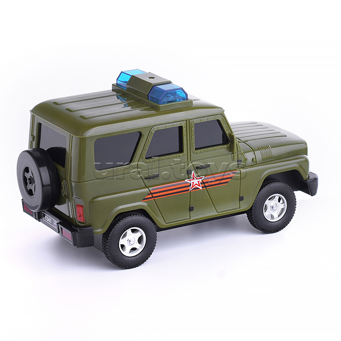 Машина р/у УАЗ Хантер Армия России 15 см, (свет, зеленый)