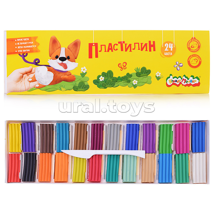 Пластилин 24 цв. 360 г 3+