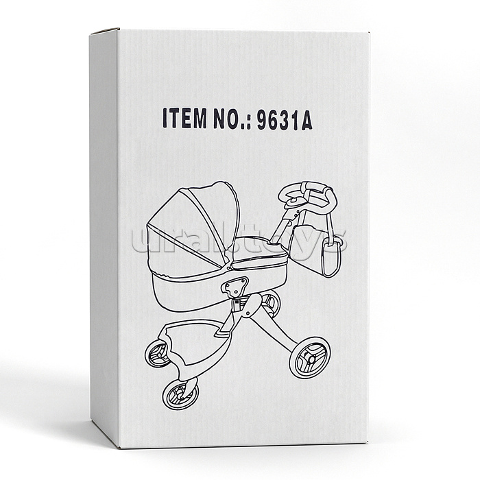 Коляска-люлька для кукол, металлическая, с сумкой, цвет ярко-розовый