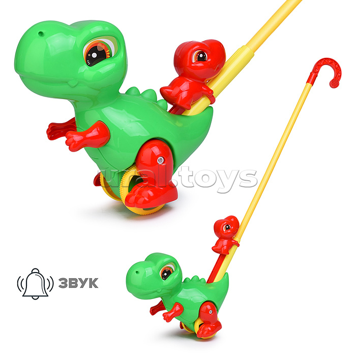 Каталка 536 "Мама динозавр и малыш" в пакете