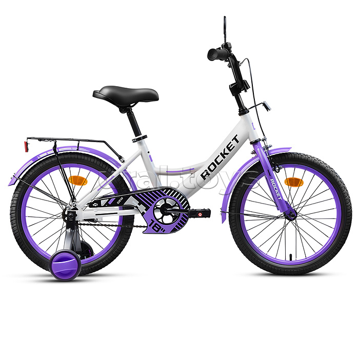 Велосипед 18" Rocket Gem, цвет белый/фиолетовый