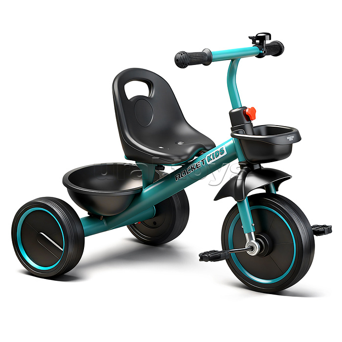 Велосипед трехколесный Rocket 2026, колеса EVA 10"/8", цвет зеленый