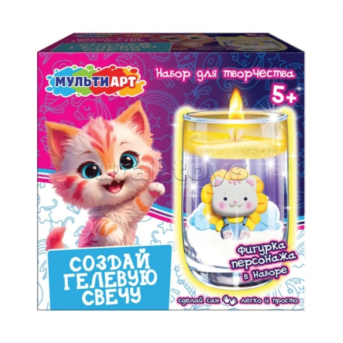 Гелевая свеча сделай сам "Котик"