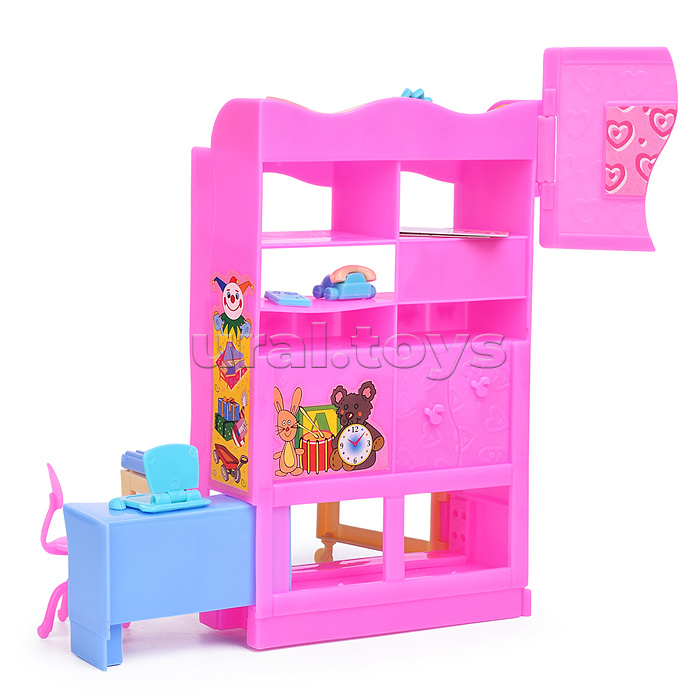 Набор мебели для кукол "Детская комната" в коробке