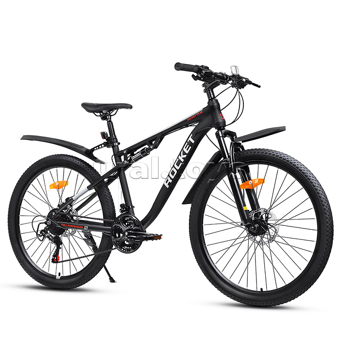 Велосипед 26" Rocket FS, цвет черный, размер 17"