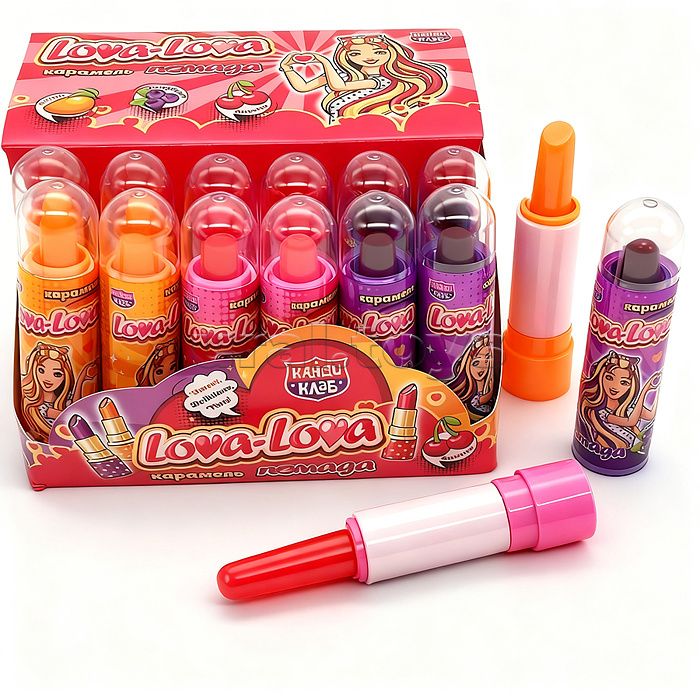 Карамель "Lova-Lova Помада" ассорти 4гр*30шт