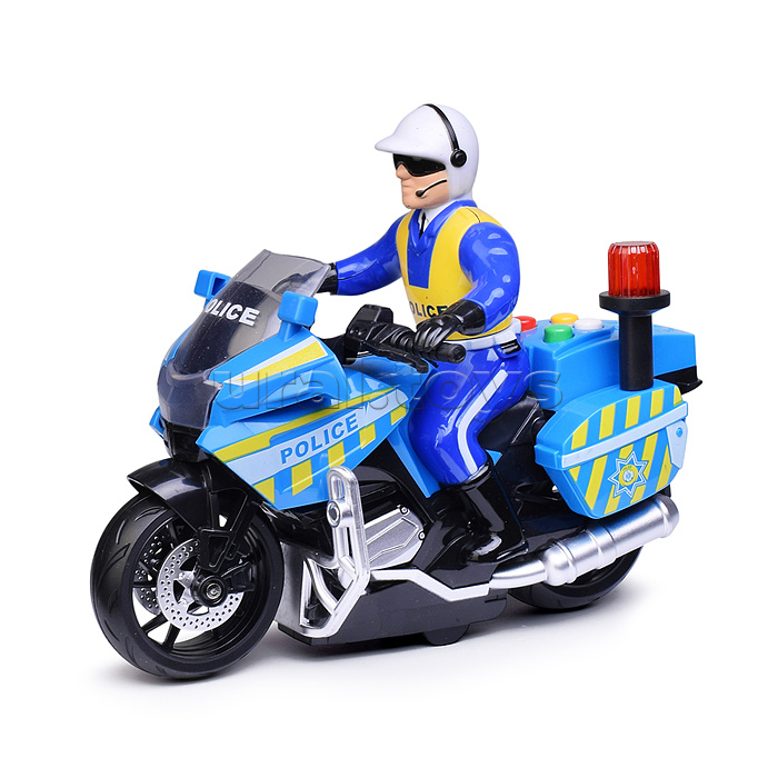 Машина "Мотопатруль" 1:20,  цвет синий, в коробке