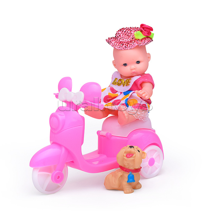 Кукла с мотоциклом и аксессуарами, пакете