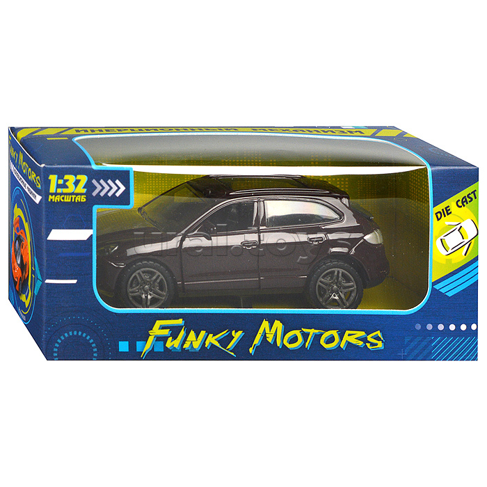 Черная инерционная машинка Кроссовер die-cast,1:32, открывающиеся двери