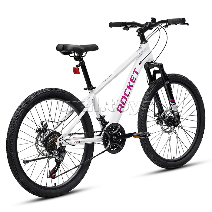 Велосипед 24" Rocket MP-400, цвет белый/лиловый, размер 13"
