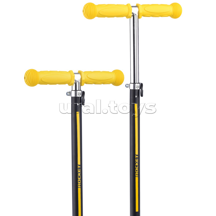Самокат трёхколёсный ROCKET колёса PU, цвет желто-черный