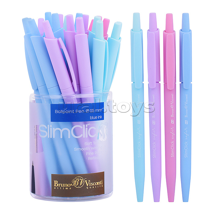 Ручка "SlimClick.ZEFIR" шариковая автоматическая 0.5 мм, синяя Ручка "SlimClick.ZEFIR" шариковая автоматическая 0.5 мм, синяя