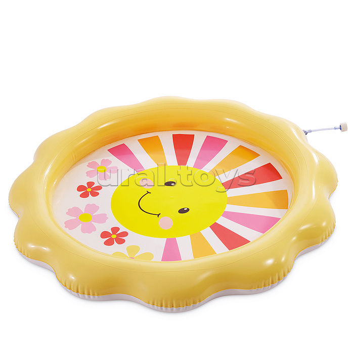 Надувной бассейн с брызгами «Солнышко» 104*104*13см, от 2-х лет, 56126NP, INTEX