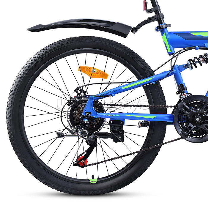 Велосипед 24" Rocket Azkar, цвет синий/зеленый, размер 15"