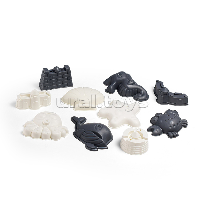 Набор для игры в песке "Морские обитатели" в сетке (18 предметов)