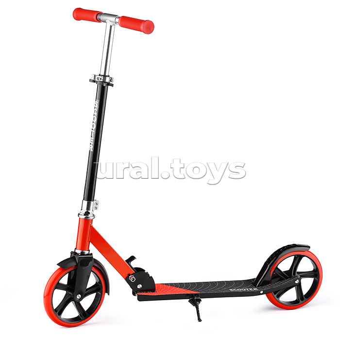 Самокат 2-х кол., красный, колёса PU/200 мм., ABEC 7, в коробке