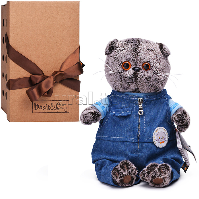 Кот Басик в комбинезоне "Деним"