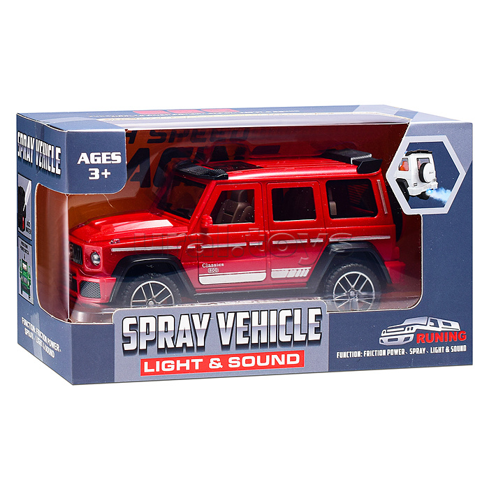 Машина "Джип" (свет, звук, спрей) в коробке