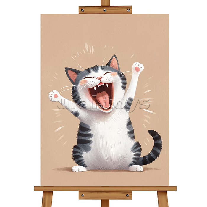 Набор для рисования "Картина по номерам 30х20 см. Весёлый кот"