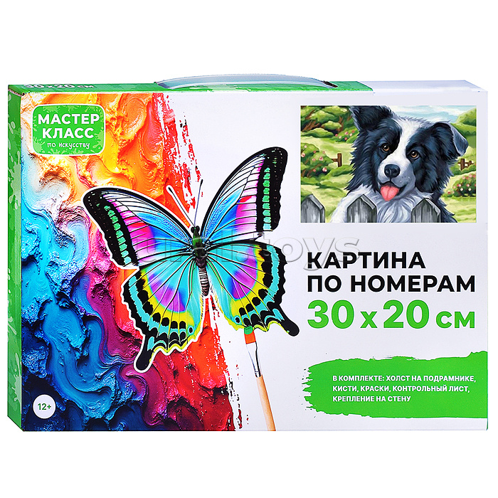 Набор для рисования "Картина по номерам 30х20 см. Пёсик"