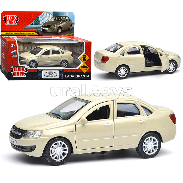Машина металл LADA granta 11,5 см, (двери, инерц, бежевый,) в коробке Машина металл LADA granta 11,5 см, (двери, инерц, бежевый,) в коробке