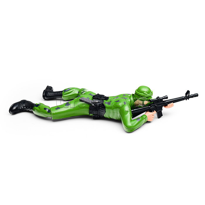 Солдат "Разведка" на батарейках, на листе