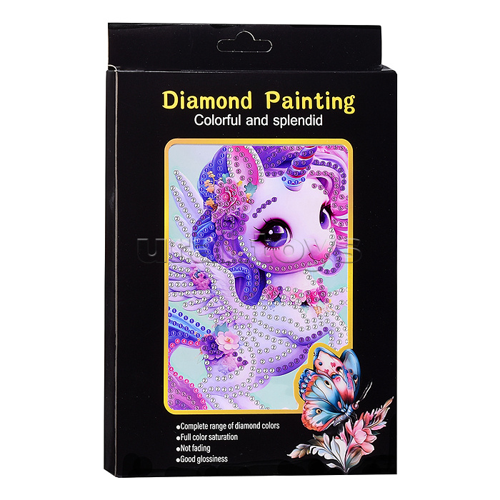 Мозаика алмазная "Единорожка" 15*20см