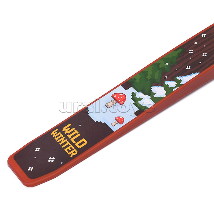 Лыжи детские "Зимний лес" ROCKET SKI KIDS 75/75 см, универсальное крепление, с палками