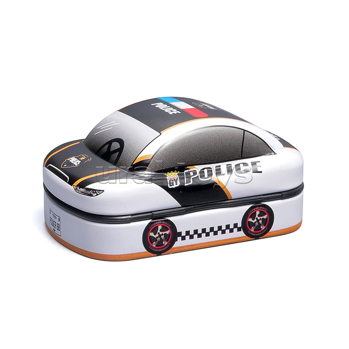 Точилка металлическая "Машинка" 2 отверстия для заточки, 4 дизайна, с контейнером для стружки