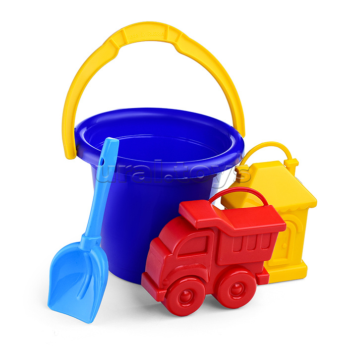 Набор Ведерко +ф.машинка и домик  + совочек