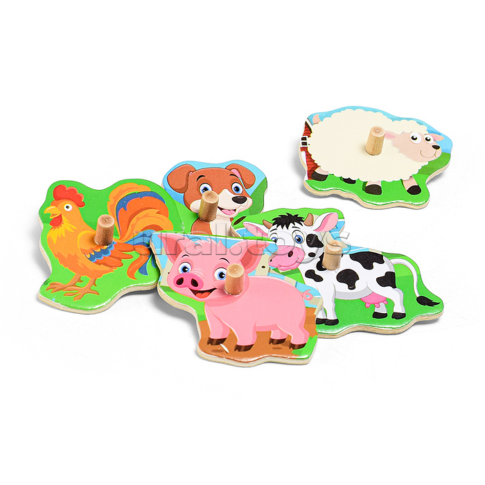 Пазл-вкладыш "В деревне"